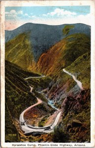 Horseshoe Curve Phoenix Globe Highway Arizona Vintage Postcard C054