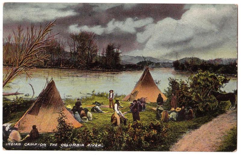 Indian Camp on the Columbia River