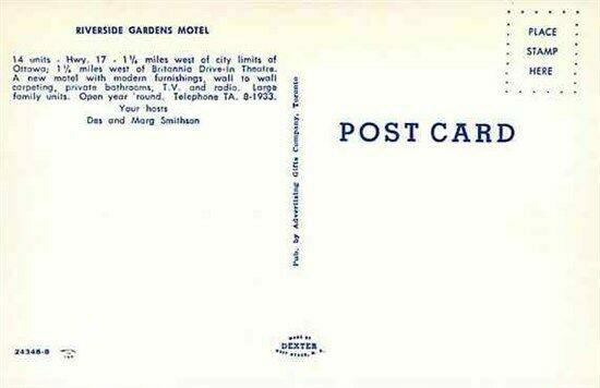 Canada, Ontario, Ottawa, Riverside Gardens Motel, Dexter 24348-B