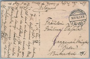 GERMAN WWI ERA 1916 MILITARY ANTIQUE POSTCARD VOGESEN FRANCE FELDPOST