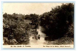 Rio Desde El Puente San Diego DE Los Babos Cuba Real Photo RPPC Postcard (P38)