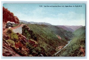 Cape Horn American River California Ogden Route So. Pacific R. R. Postcard