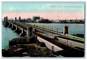1910 New Cambridge Bridge Exterior Factory Boston Massachusetts Vintage Postcard