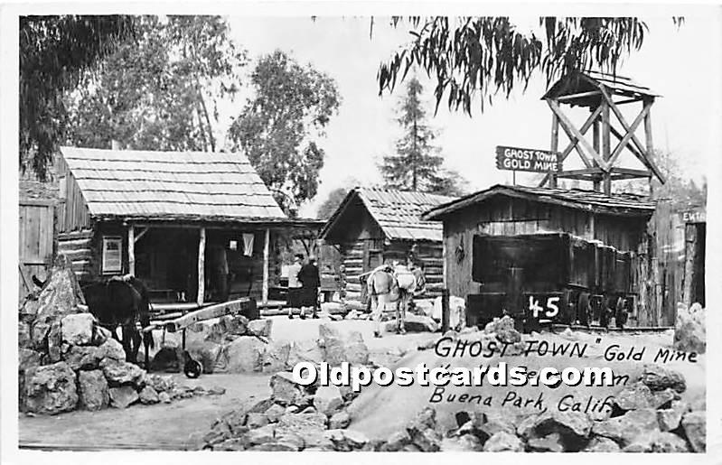 Ghost Town Gold Mine, Real Photo Knott's Berry Farm, Buena Park, California, ...