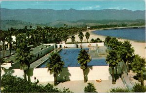 Union Oil Company Color Scene West Santa Barbara Riviera Vintage Postcard Yacht 