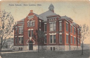 J32/ New London Ohio Postcard c1910 Public School Building  136