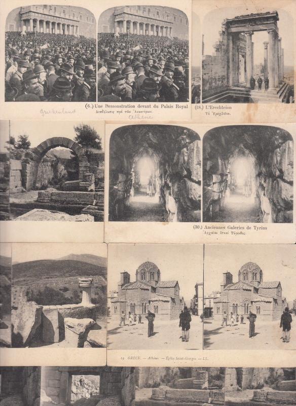 Lot 8 early stereo  stereographic views all GREECE