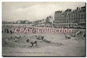 Old Postcard Cabourg Beach at low Maree