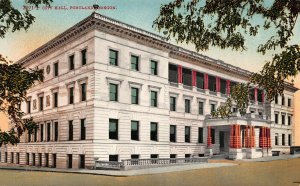 City Hall, Portland, Oregon, Early Postcard, Unused