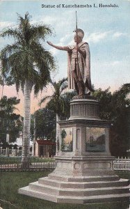Postcard Statue Kamehameha Honolulu Hawaii