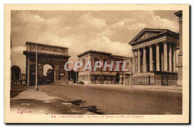 Montpellier Old Postcard Courthouse and & # triumph 39arc