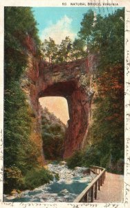 Vintage Postcard 1936 Natural Bridge Rockbridge County Blue Ridge Mountains VA