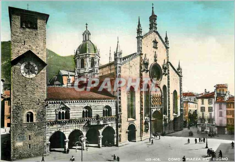 Postcard Modern Como Piazza del Duomo