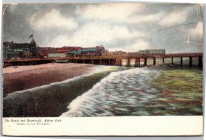 Postcard NJ Asbury Park - The Beach and Boardwalk