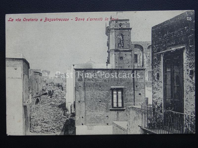 Vesuvius Eruzione Del Vesuvio Boscotrecase Where Lava Tiene Stopped 1906 Raro Pc