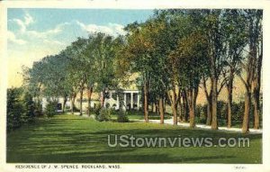 Residence of J.W. Spence - Rockland, Massachusetts MA