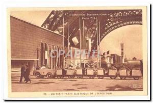 Paris Old Postcard A small electric train l & # 39exposition (Expo 1937)