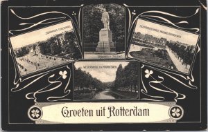 Netherlands Groeten Uit Rotterdam Vintage Postcard 09.45