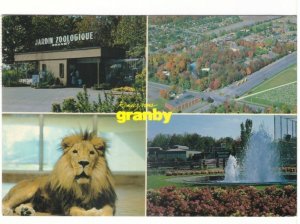 Jardin Zoologique, Granby, Quebec, 1988 Postcard, Slogan Cancel, 4 Views