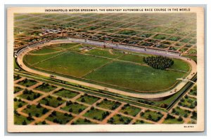 Vintage 1940's Postcard Aerial View Indianapolis Motor Speedway Indiana