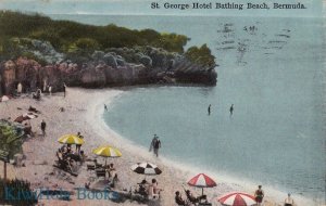 Postcard St George Hotel Bathing Beach Bermuda