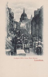 Nestles Milk Horse & Cart in Ludgate Hill London Vintage Advertising Postcard