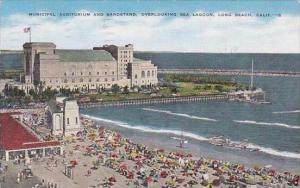 California Long beach Municipal Auditorium And Bandstand Overlooking Sea Lago...