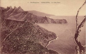 Marquesas Islands, Nuku Hiva, The North Coast (1910s) Postcard