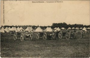 CPA Sissonne Campement de l'Artillerie FRANCE (1052040)