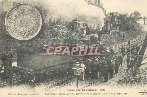 COPY Greve Railwaymen (1910) locomotive uncoupled by the strikers Train