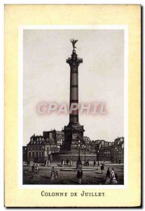 Old Postcard From July Column Paris