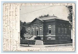 1906 Carnegie Library, Sterling Illinois IL Strasburg PA Antique Postcard
