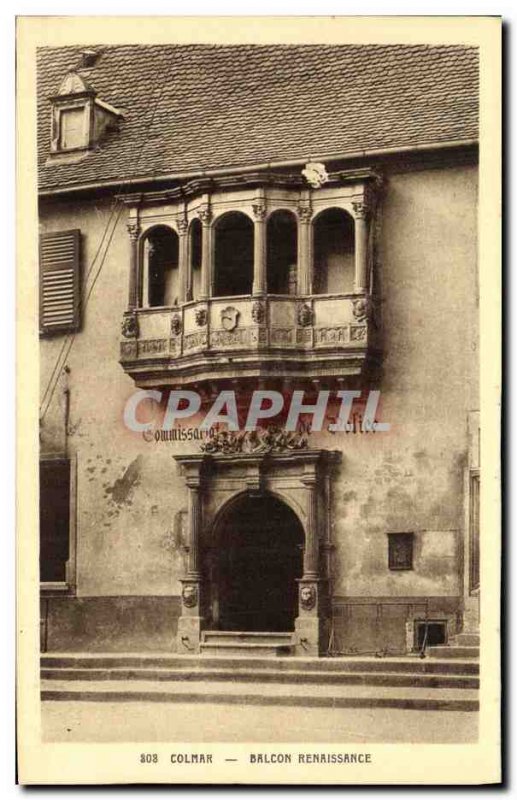 Old Postcard Colmar Balcony Renaissance