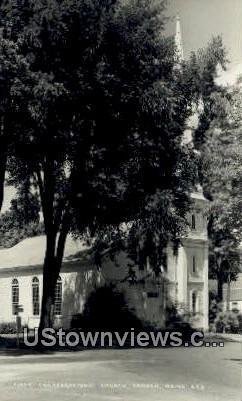 Real Photo, First Congregational Church in Camden, Maine