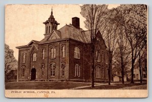 1913  Public School  Canton Pennsylvania Postcard