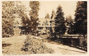 RPPC TAHOE TAVERN Lake Tahoe, CA 1929 Putnam & Valentine Photo Vintage Postcard