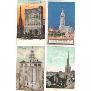 Lot of 4 Vintage Postcards of New York City - Lot 657