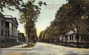 Fort Wayne Indiana~West Wayne Street Scene from Webster~1910 Postcard