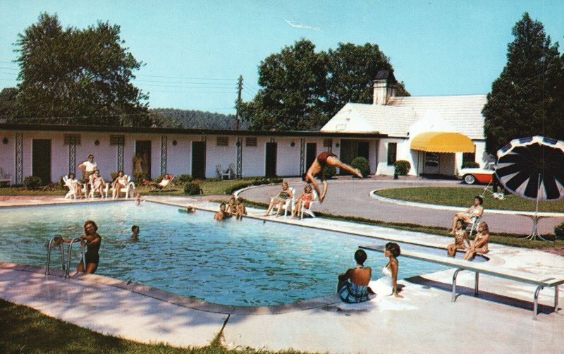 The Cavalier Yacht & Country Club Pool Virginia Beach Virginia Vintage Postcard