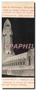 Old Postcard Army Ossuary and Douaumont Rear Lighthouse Catholic Chapel monument