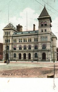 Vintage Postcard 1908 Post Office Building Postal Service Albany New York NY