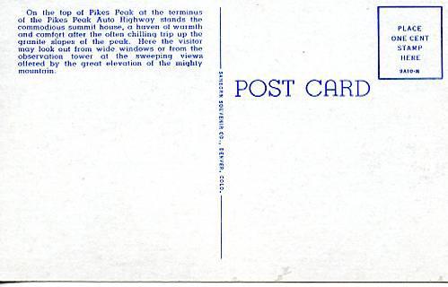 CO - Pike's Peak, Summit House for the Auto Road