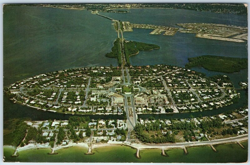 c1970s Sarasota, FL Florida Keys St. Armands Lido Gulf Mexico Houses Aerial A320