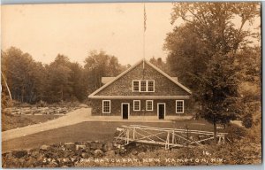 RPPC State Fish Hatchery, New Hampton NH Real Photo c1920s Vintage Postcard U15