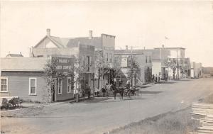 E26/ Alberta Canada Real Photo RPPC Postcard c1920s Prairie Lumber Company Main