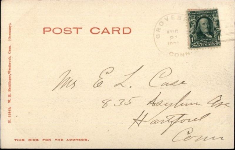 Grove Beach Westbrook CT c1910 Postcard rpx #3