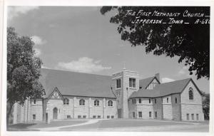 B18/ Jefferson Iowa Ia Real Photo RPPC Postcard c1950 First Methodist Church