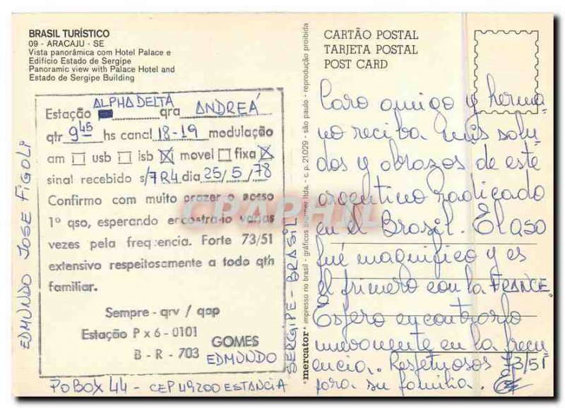 Postcard Modern Brasil Turistico If Aracaju