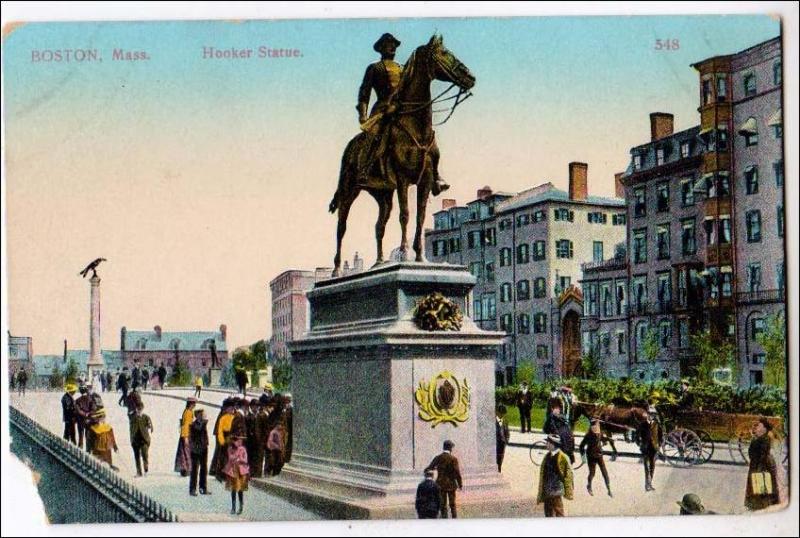 Hooker Statue, Boston MA   (corner missing)