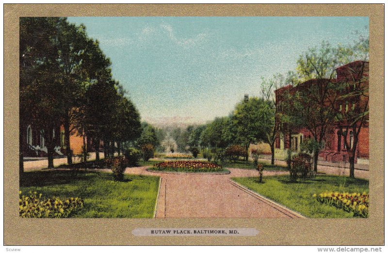 BALTIMORE, Maryland, PU-1906; Eutaw Place